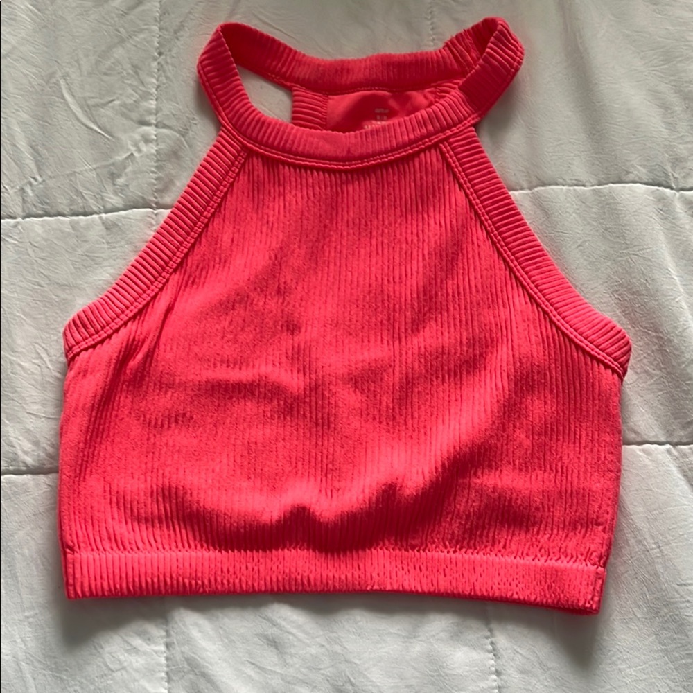 Aerie Vibrant Pink Halter Neck Women's Top